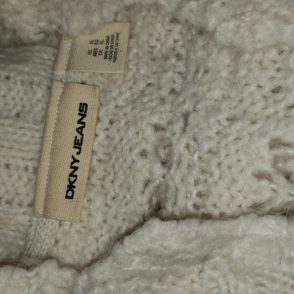 DKNY Jeans Womens Open Knit Open Front Cardigan - Picture 6 of 7
